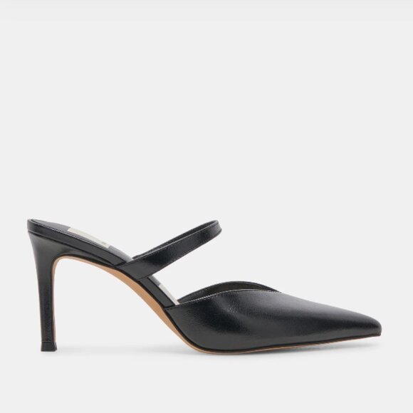 BNIB Dolce Vita Kanika Black Leather heels 6.5 - Picture 2 of 3